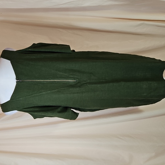 Soft Surroundings Emelia Linen Blend Cold Shoulder Dress Women's Medium Slouchy - Picture 5 of 10